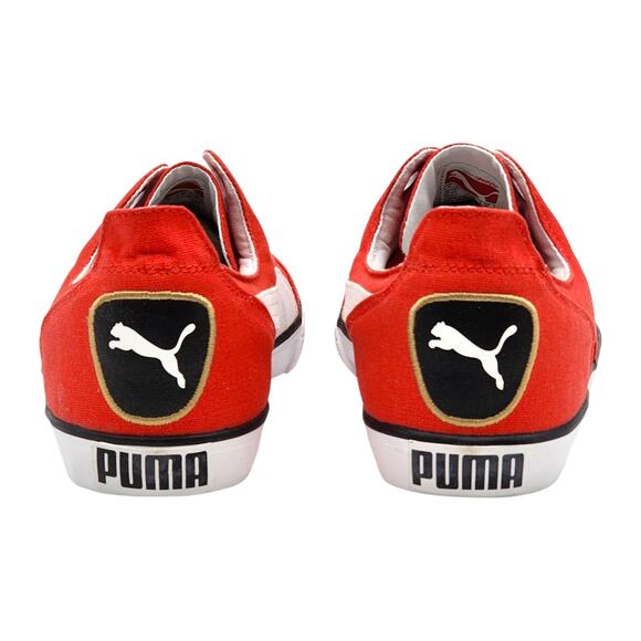 Puma Limnos CAT 3 DP 351497 05 Fiery Red White Canvas Sneakers US 12 EU 46 - New - Picture 5 of 8